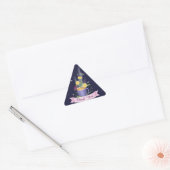 美しいティーカップ夏の花 三角形シール (封筒)