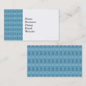 美しいティール（緑がかった色）および濃紺のダイヤモンドパターン 名刺 (正面/裏面)