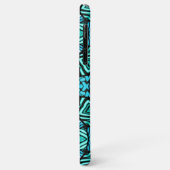 美しいティール(緑がかった色)アクアターコイズエスニックモザイクアート Case-Mate iPhoneケース (裏面/左)