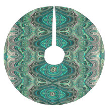 美しいティール（緑がかった色）アールデコスタイルフラクタル抽象芸術