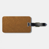 美しいティール（緑がかった色）絵画ココペリ ラゲッジタグ (裏面横)