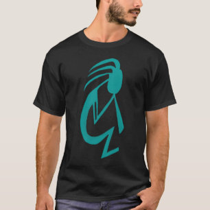 美しいティール(緑がかった色)絵画ココペリ Tシャツ