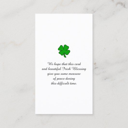 美しいテイラーリバーシンパニーカード 名刺 (裏面)