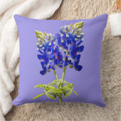 美しいテキサス州ブルーボンネットオンラベンダー枕 クッション (ブランケット)