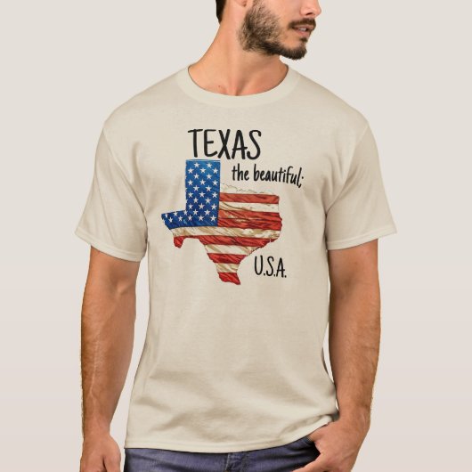 美しいテキサスUSA Tシャツ (正面)