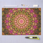 美しいテキスタイルカーペットマンダラパターン 薄葉紙 (クラフト)