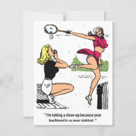 美しいテニス選手，ユーモア，ヴィンテージ ポストカード