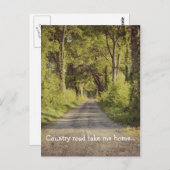 美しいテネシー地方の道路はがき ポストカード (正面/裏面)