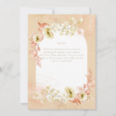 美しいテラコッタの花のウェディング (裏面)