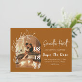 美しいテラコッタアーチセーブ日付招待状 招待状 (スタンド正面)