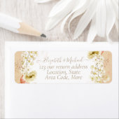 美しいテラコッタ結婚フローラ ラベル (インサイチュ)