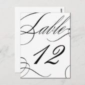 美しいテーブル番号(カスタマイズ可能な文字色) ポストカード (正面/裏面)