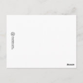 美しいテーブル番号(カスタマイズ可能な文字色) ポストカード (裏面)