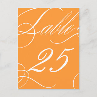 美しいテーブル番号（カスタマイズ可能な背景） ポストカード