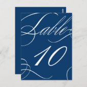 美しいテーブル番号（カスタマイズ可能な背景） ポストカード (正面/裏面)