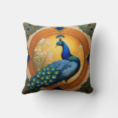 美しいディスプレイの孔雀の羽 クッション (裏面)