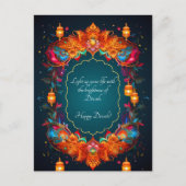 美しいディワリのはがき ポストカード (正面)