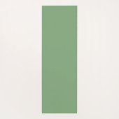 美しいデイジーの花オンオリーブグリーン ヨガマット (裏面)