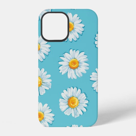 美しいデイジーの花 シームレス パターン iPhoneケース (裏面)