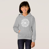 美しいデイジーの花、ハーフトーンイラスト (正面フル)