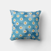 美しいデイジーウォーターカラーモダン装飾用クッション クッション (正面)