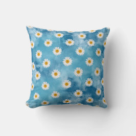 美しいデイジーウォーターカラーモダン装飾用クッション クッション