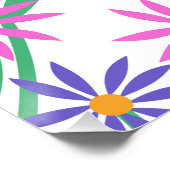 美しいデイジーカスタムモノグラムポスター ポスター (コーナー)