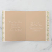 美しいデイジーパターン（の模様が）ある折り カード (内部)