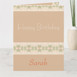 美しいデイジーパターン（の模様が）ある折り カード