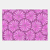 美しいデイジーフラワーハーフトーンライトイラストレーション ラッピングペーパーシート (正面)