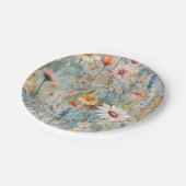 美しいデイジーワイルドフラワーパターン紙プレート ペーパープレート (アングル)