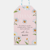 美しいデイジーワイルドワン1st誕生日サンキューギ ギフトタグ (正面)