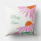 美しいデイジー名前をカスタムする装飾用クッション クッション (裏面)