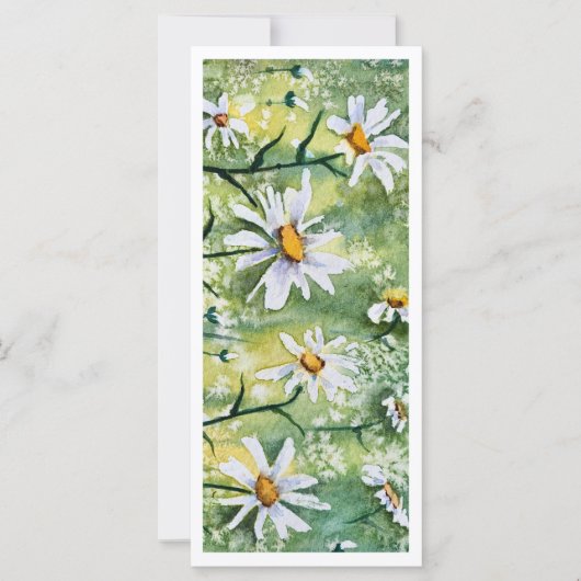 美しいデイジー水彩ジャイアントブックマーク (正面)