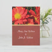 美しいデイジー花周年記念招待状。 招待状 (スタンド正面)