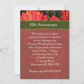 美しいデイジー花周年記念招待状。 招待状 (裏面)