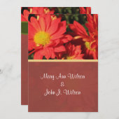 美しいデイジー花周年記念招待状。 招待状 (正面/裏面)