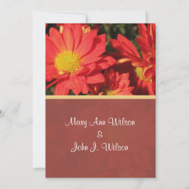 美しいデイジー花周年記念招待状。 招待状