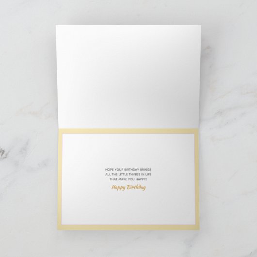 美しいデイジー誕生日ウィッシュカード カード (内部)