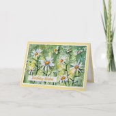 美しいデイジー誕生日ウィッシュカード カード (正面)