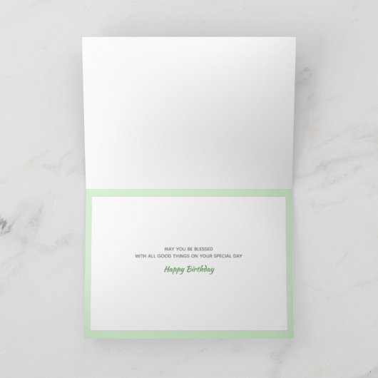 美しいデイジー誕生日恵みカード カード (内部)