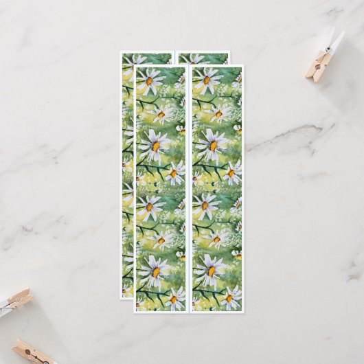 美しいデイジー2つのブックマーク (正面/裏面インサイチュ)