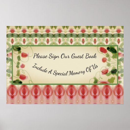 美しいデザイパターン（の模様が）あるナー ポスター (正面)