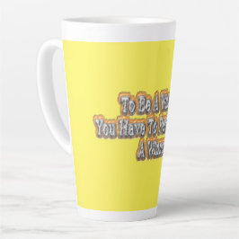 美しいデザインについて"勝者になる"引用文!T-S カフェラテマグ