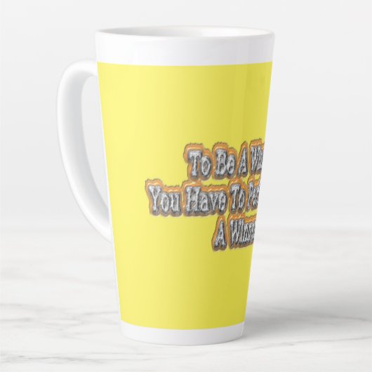 美しいデザインについて"勝者になる"引用文!T-S カフェラテマグ (左アングル)