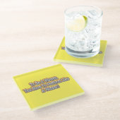 美しいデザインについて"勝者になる"引用文!T-S ガラスコースター (アングル)