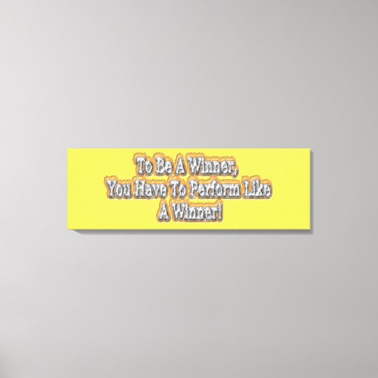 美しいデザインについて"勝者になる"引用文!T-S キャンバスプリント (正面)