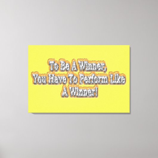 美しいデザインについて"勝者になる"引用文!T-S キャンバスプリント (正面)