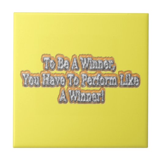 美しいデザインについて"勝者になる"引用文!T-S タイル (正面)