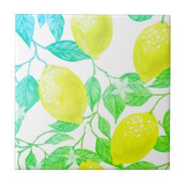 美しいデザインの水色レモン タイル